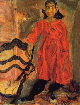  Chaim Lienzo - Chica de rojo Chaim Soutine Expresionismo